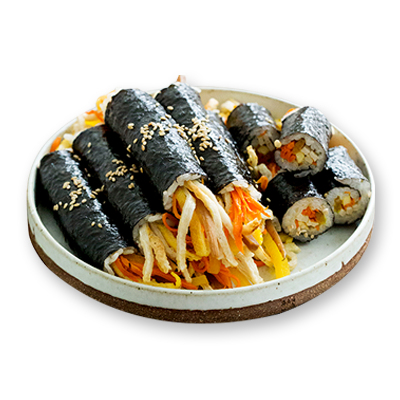 작지만 알찬 
속 재료가 가득 꼬마김밥